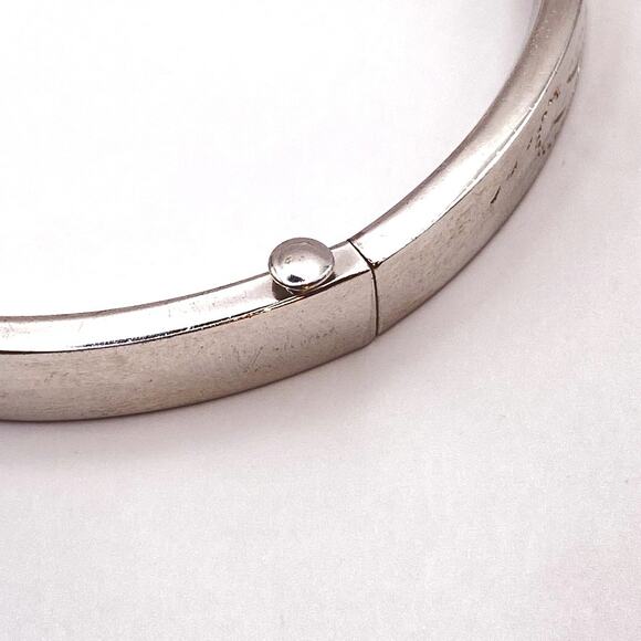 Vintage CARL ART Sterling Silver Etched Engraved Leaves Bangle Bracelet 7" - Picture 5 of 10